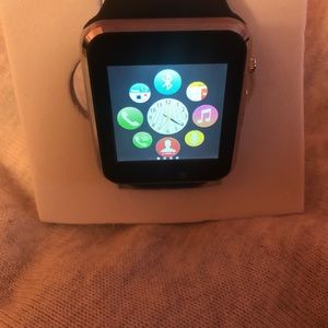 Black and silver smartwatch